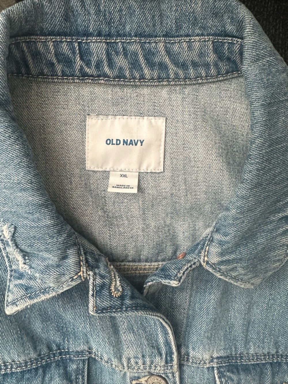 Old Navy Light Blue Distressed Denim Jacket - Women's Jean Jacket - Picture 2 of 2